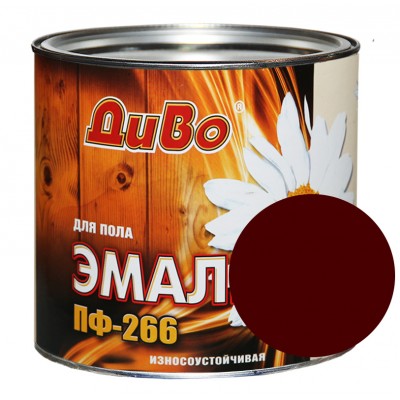 Эмаль ПФ-266 красно-коричневая 0,7 кг "Диво"